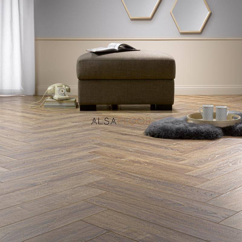 Ламинат "Alsafloor" Herringbone Дуб Балеарский (640*143*12 мм) — купить в Бийске