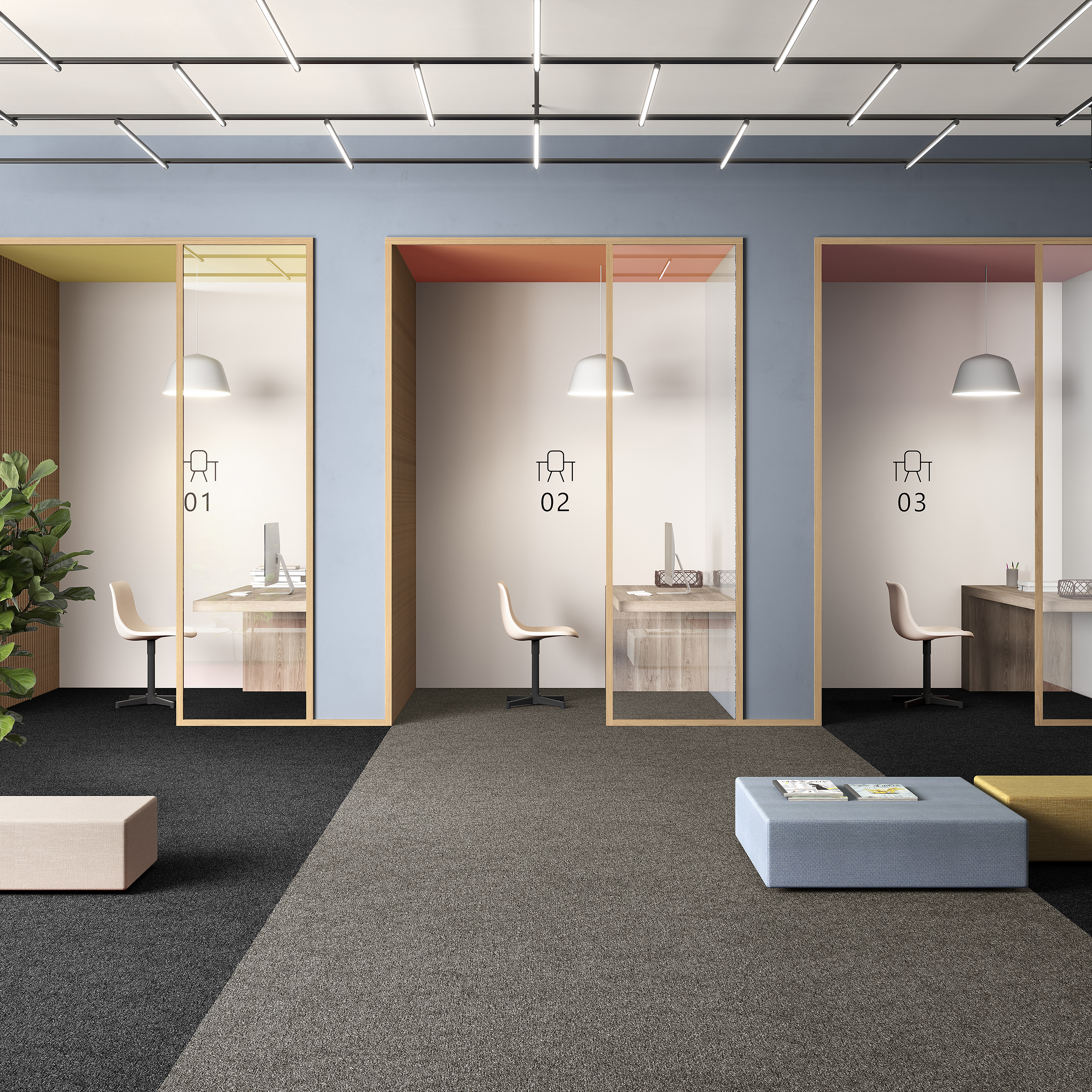 Ковровая плитка Medusa Tile 40 (500*500*5 мм) — купить в Бийске