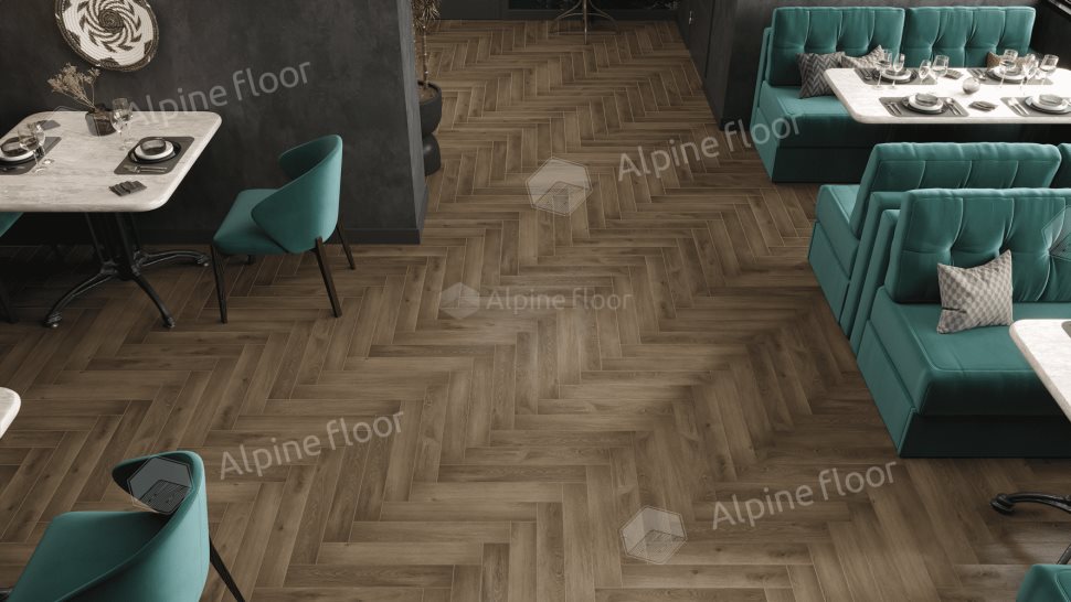 Ламинат "Alpine Floor" Herringbone 12 PRO Дуб Анжу (606*101*12 мм) — купить в Бийске