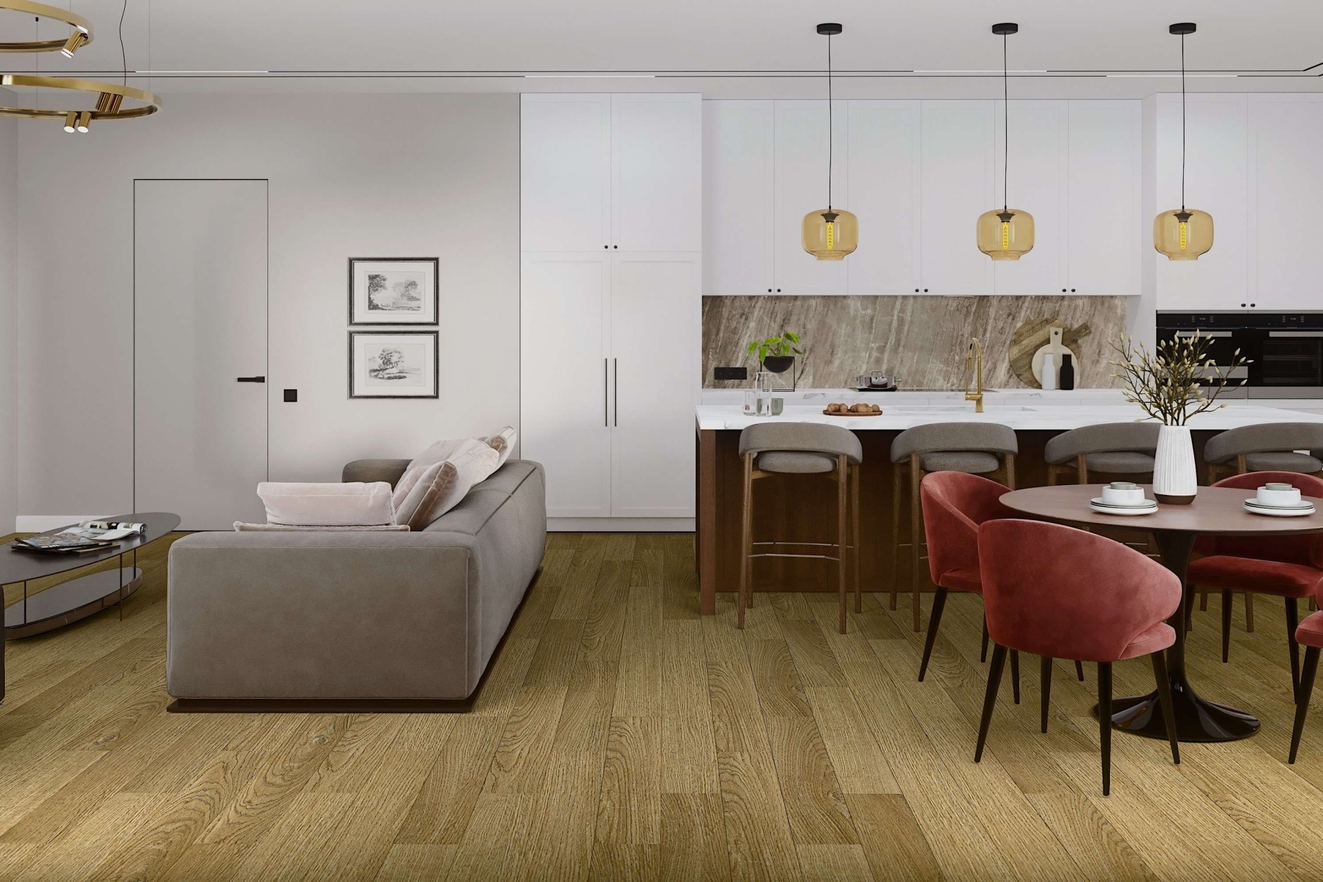 SPC ламинат «Damy Floor» Дуб Золотой (1220*180*4 мм) — купить в Бийске