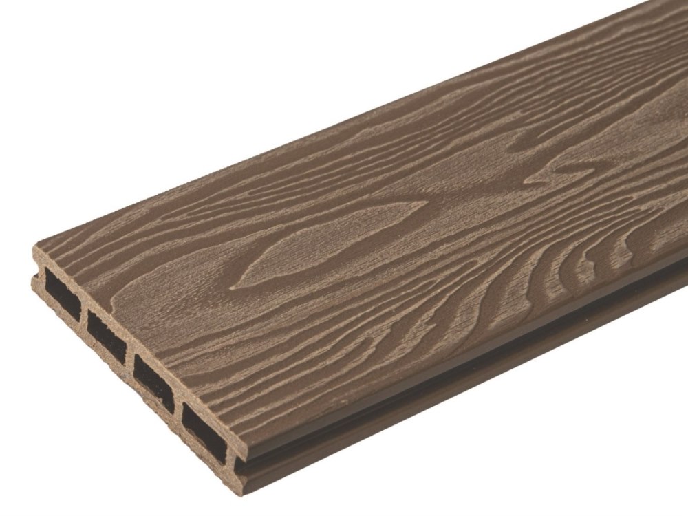 Террасная доска орех TalverWood 150*25мм 3D текстура дерева брашинг — купить в Бийске