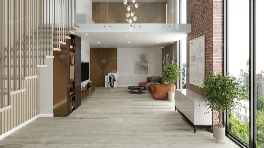 SPC Ламинат "Alpine Floor" Дуб серебряный (1220*183*8 мм) — купить в Бийске