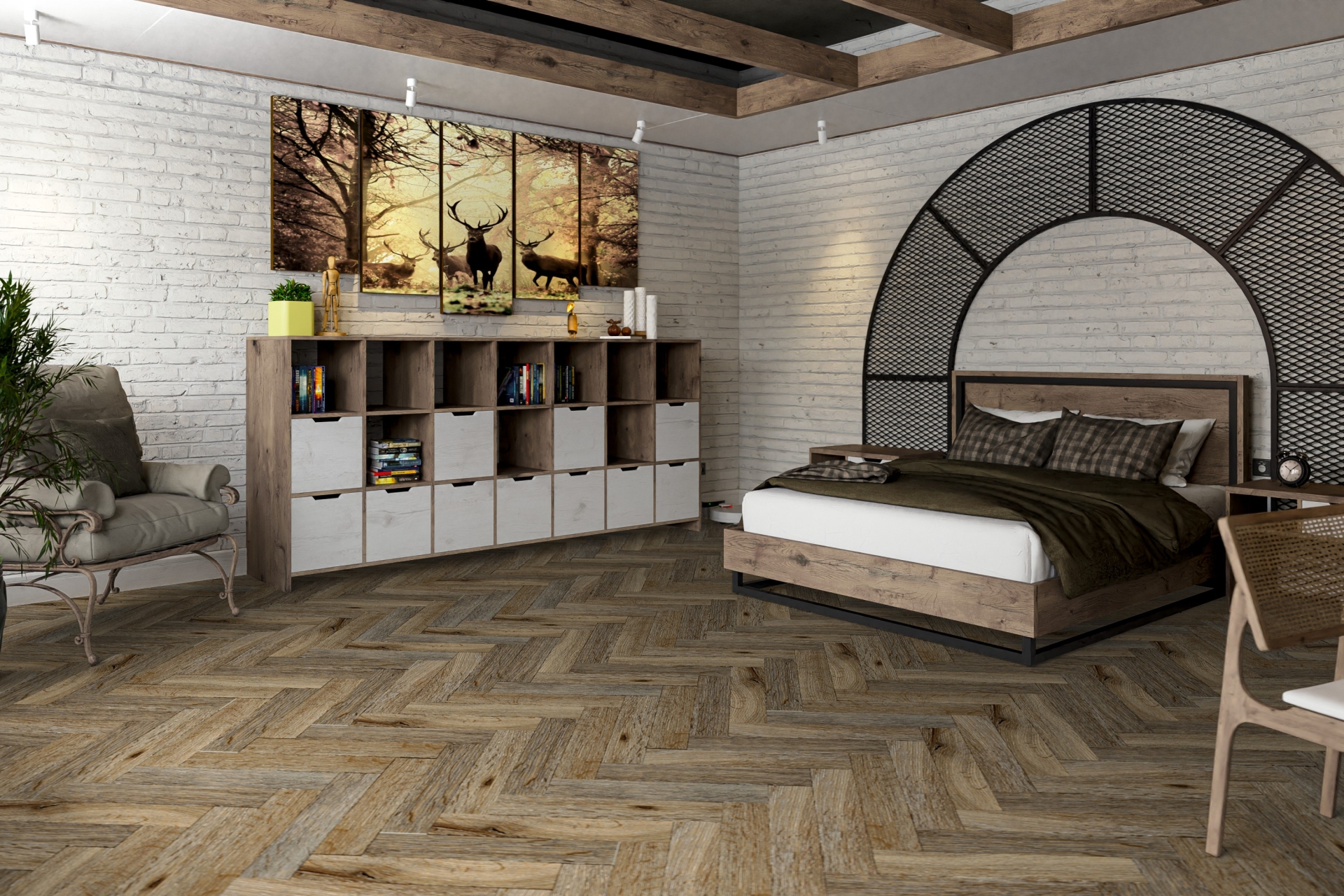 Усовершенствованная кварц-виниловая плитка «Damy Floor» Ковентри (590*118*2,5 мм) — купить в Бийске