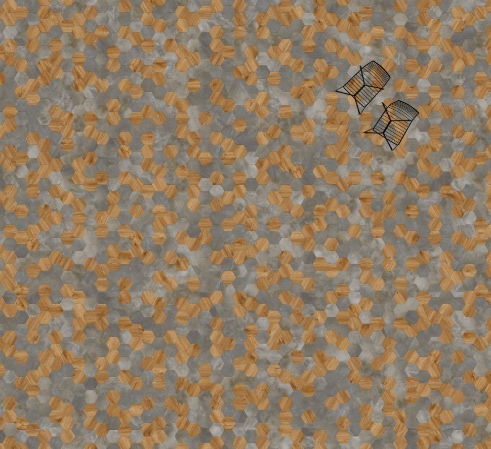 Виниловая плитка "Moduleo" Moods Hexagon 323 (226,32*196*2,5 мм) — купить в Бийске