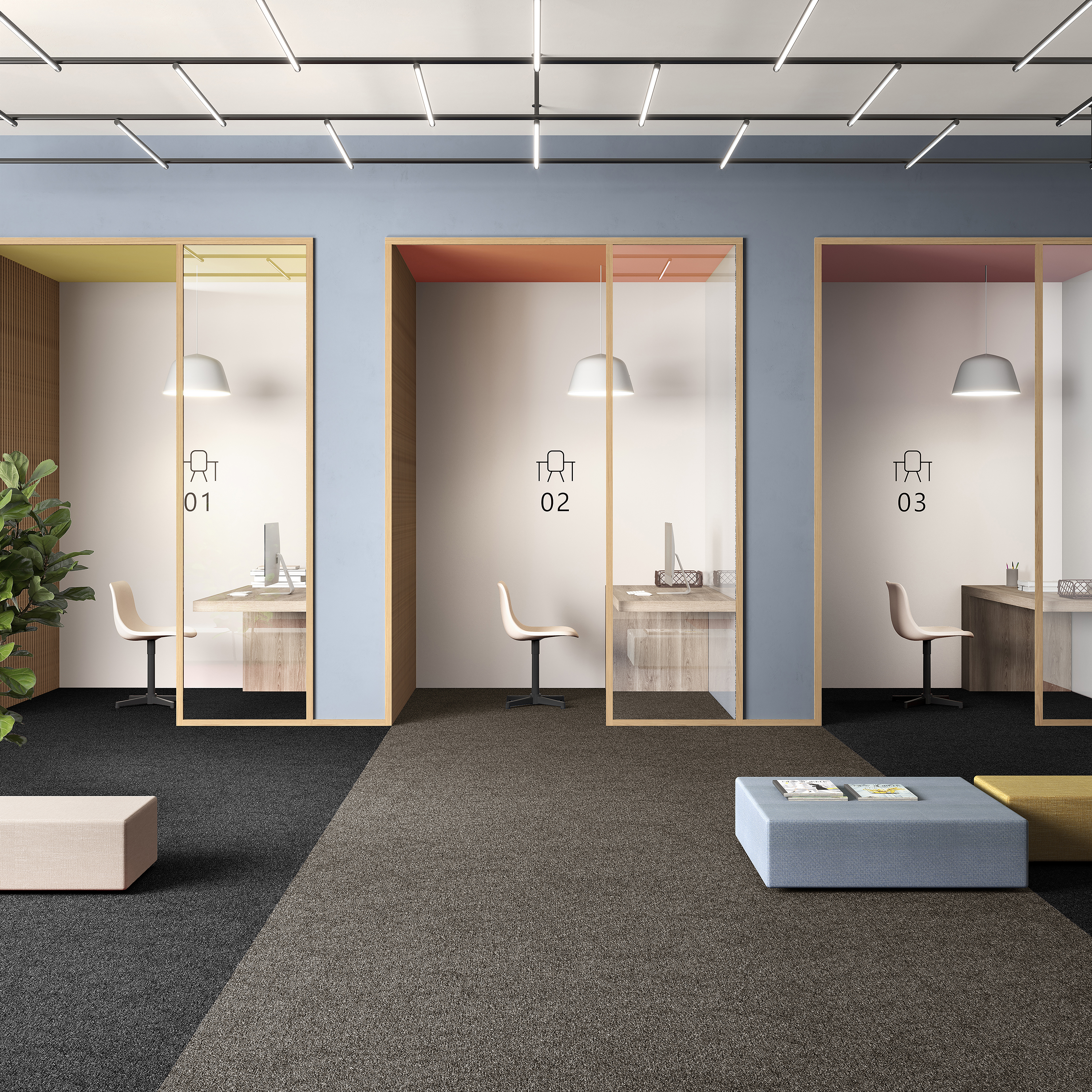 Ковровая плитка Medusa Tile 43 (500*500*5 мм) — купить в Бийске