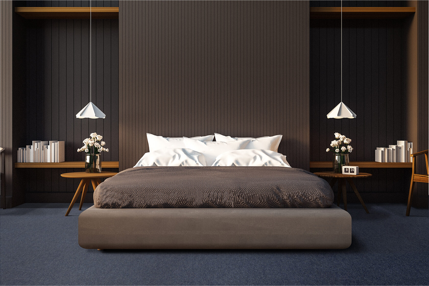 Ковровое покрытие "Bonkeel" Color Rib Blue Bottle 78 (ширина 1м/3м/4м) — купить в Бийске