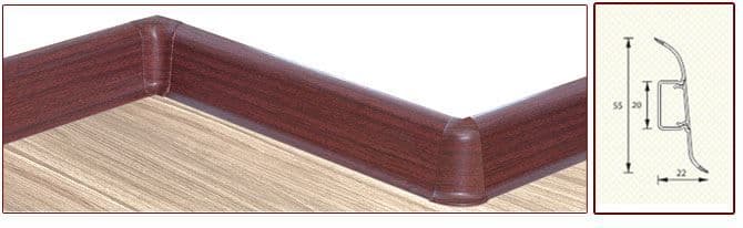 Плинтус "Идеал" пластиковый Комфорт Дуб северный (2500*22*55 мм) — купить в Бийске