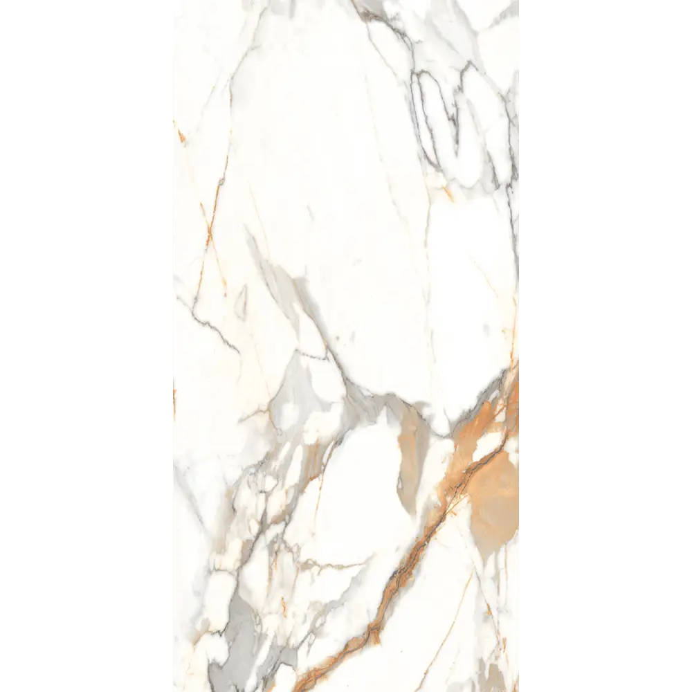 Керамогранит "Sonex" Carrara Volga Glossy полированный 60x120 см 1.44 м2 цвет белый с серо-бежевыми прожилками — купить в Бийске